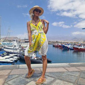 Vestido boho corto blanco